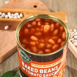 Canned baked beans in tomato sauce