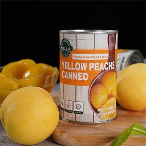 Canned yellow peaches A10 11oz latest supermarket supply made in China